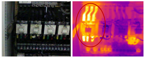 紅外熱像儀檢測電源接線保護空開